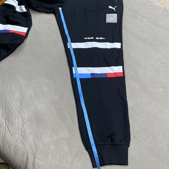 NWT Mens Puma BMW Motorsport 100% Cotton Black Athletic Sweat Pants Size L - Picture 14 of 14
